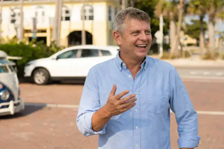 Axel Weiss, broker at Sea to Sky Realty, on Bridge Street in Bradenton Beach, Anna Maria Island